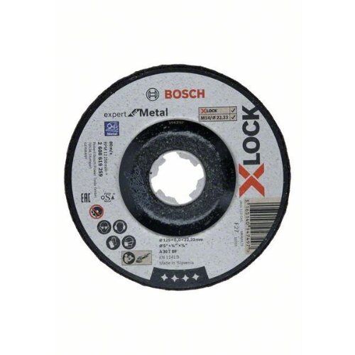  Gekröpfte X-LOCK Schruppscheiben Expert for Metal Bosch X-LOCK Expert for Metal 125 x 6 x 22,23 Schruppscheibe gekröpft, für kleine Winkelschleifer 12377347