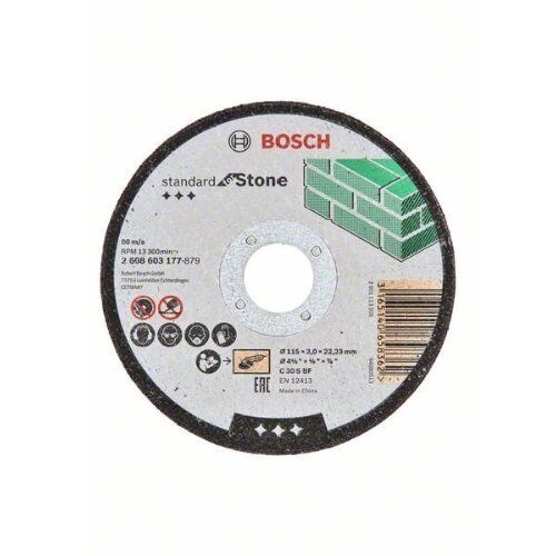  Standard for Stone Trennscheiben mit gerader Ausführung, 22,23-mm-Bohrung für kleine Winkelschleifer Bosch Trennscheibe gerade Standard for Stone, für kleine Winkelschleifer 12377318