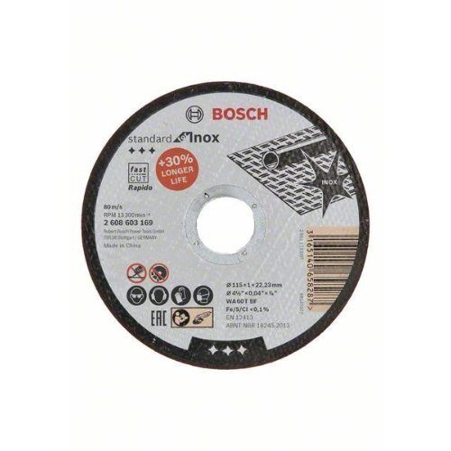  Trennscheiben Standard for Inox Rapido mit gerader Ausführung Bosch Trennscheibe gerade Standard for Inox - Rapido, für kleine Winkelschleifer 12377295