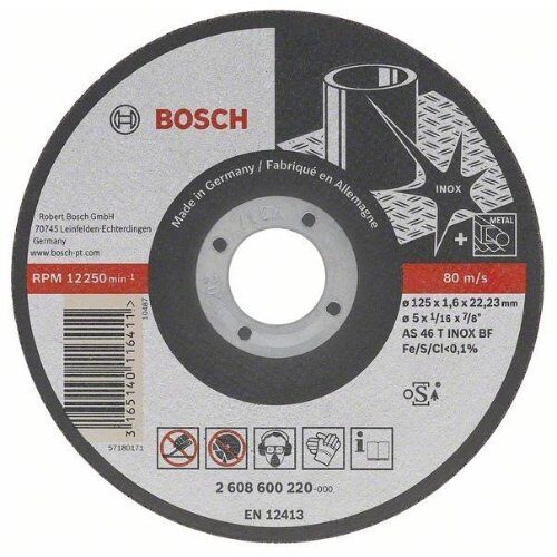  Best for Inox Rapido Trennscheiben mit gerader Ausführung, 22,23-mm-Bohrung für kleine Winkelschleifer Bosch Trennscheibe gerade Best for Inox - Rapido Long Life, für kleine Winkelschleifer 12377254