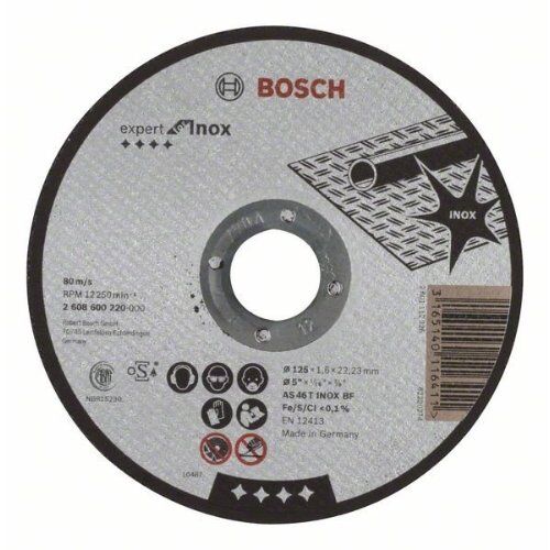  Expert for Inox Trennscheiben mit gerader Ausführung, 22,23-mm-Bohrung für kleine Winkelschleifer Bosch Trennscheibe gerade Expert for Inox, für kleine Winkelschleifer 12377269