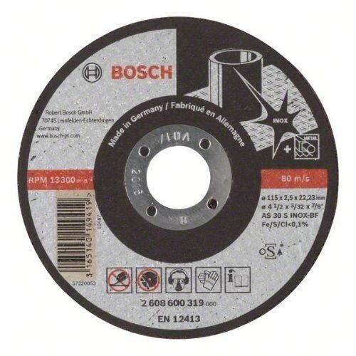  Expert for Inox Trennscheiben mit gerader Ausführung, 22,23-mm-Bohrung für kleine Winkelschleifer Bosch Trennscheibe gerade Expert for Inox, für kleine Winkelschleifer 12377274
