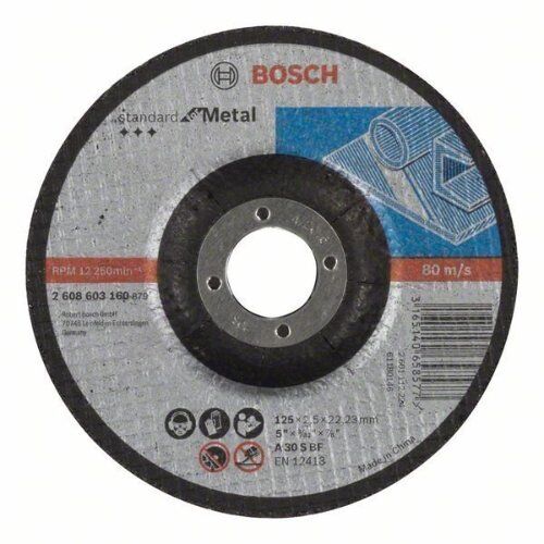  Standard for Metal Gekröpfte Trennscheiben, 22,23-mm-Bohrung für kleine Winkelschleifer Bosch Trennscheibe gekröpft Standard for Metal, für kleine Winkelschleifer 12377236