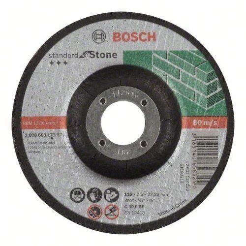  Standard for Stone Gekröpfte Trennscheiben, 22,23-mm-Bohrung für kleine Winkelschleifer Bosch Trennscheibe gekröpft Standard for Stone, für kleine Winkelschleifer 12377313
