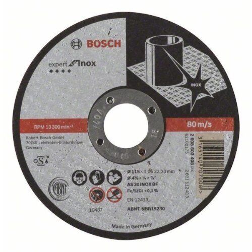  Expert for Inox Trennscheiben mit gerader Ausführung, 22,23-mm-Bohrung für kleine Winkelschleifer Bosch Trennscheibe gerade Expert for Inox, für kleine Winkelschleifer 12377268