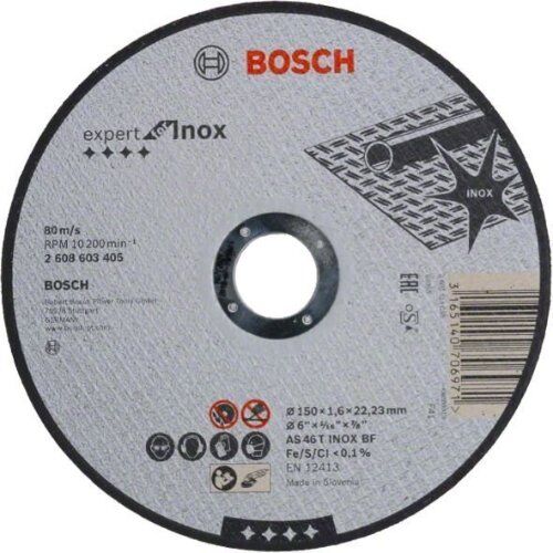  Expert for Inox Trennscheiben mit gerader Ausführung, 22,23-mm-Bohrung für kleine Winkelschleifer Bosch Trennscheibe gerade Expert for Inox, für kleine Winkelschleifer 12377272