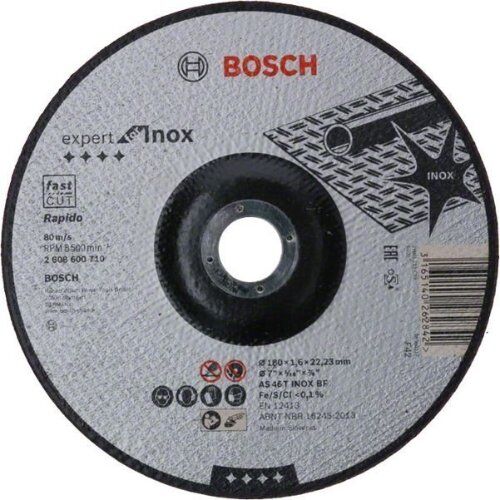  Gekröpfte Trennscheiben Expert for Inox Rapido Bosch Trennscheibe gekröpft Expert for Inox - Rapido, für große Winkelschleifer mit Spannmutter 12377283