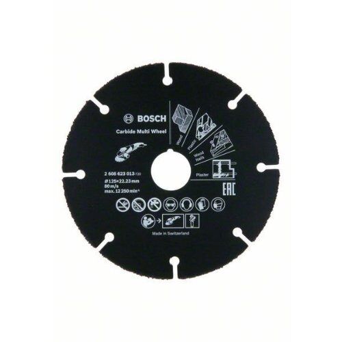 Carbide Multi Wheel Trennscheiben, 22,23-mm-Bohrung für kleine Winkelschleifer Bosch Trennscheibe Carbide Multi Wheel 125 mm, für kleine Winkelschleifer 12377332