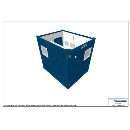  Containex Sanitärcontainer Containex 10' Herren - WC-CONTAINER - RIH 2,54m - weiß 1238784