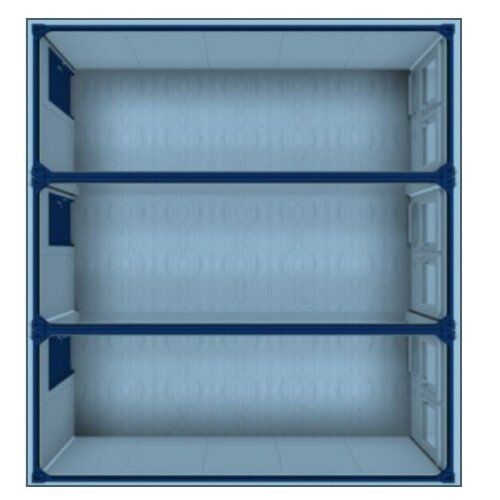  Büro- /Mannschaftscontainer Containex 20' DREIERANLAGE - RIH 2,54m inkl. zementg. Boden - weiß 1238781