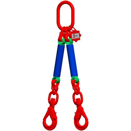  2-Strang mit Standard-Aufhängering McBULL® 2-Strang-Rundschlingengehänge, 1 Meter, 0-45° = 2800 kg/45-60°= 2000 kg, Typ7 12399438