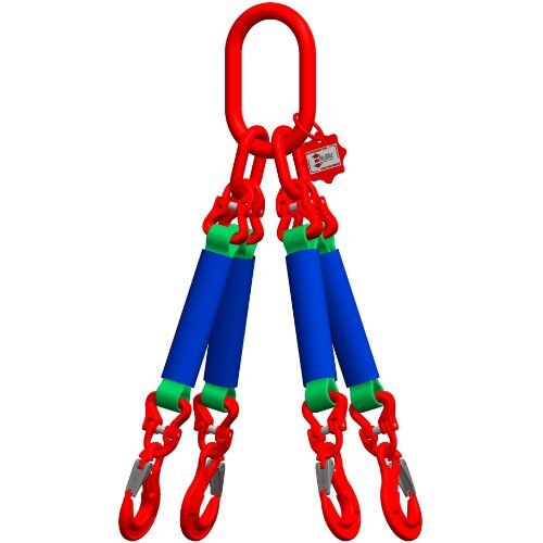  4-Strang mit Standard-Aufhängering McBULL® 4-Strang-Rundschlingengehänge, 1 Meter, 0-45° = 6300 kg/45-60°= 4500 kg, Typ4 12399493