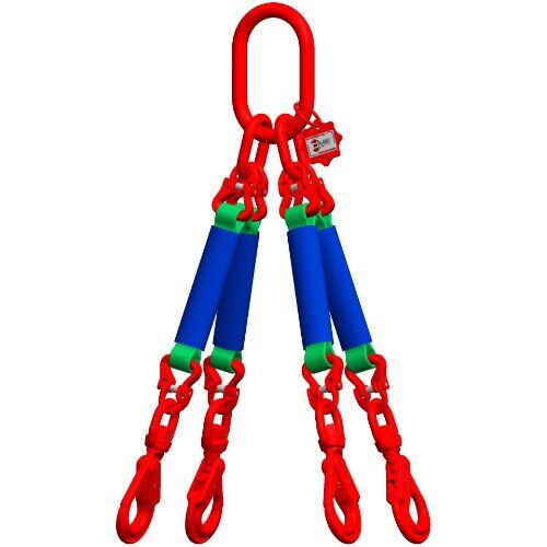 4-Strang mit Standard-Aufhängering McBULL® 4-Strang-Rundschlingengehänge, 1 Meter, 0-45° = 4200 kg/45-60°= 3000 kg, Typ7 12399491