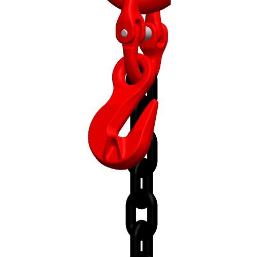  1-Strang-Kettengehänge, mit schwarz lackierter Kette Mehrpreise Mehrpreis je Verkürzungshaken mit Öse für McBULL® 1-Strang-Kettengehänge, GK8, schwarz, 10 mm 12400495