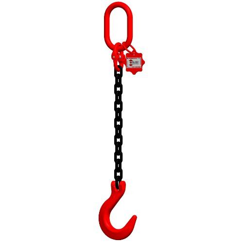  1-Strang-Kettengehänge, mit schwarz lackierter Kette mit Standard-Aufhängering McBULL® 1-Strang-Kettengehänge, GK8, schwarz, 7 mm, 1 Meter, Typ3 12400369