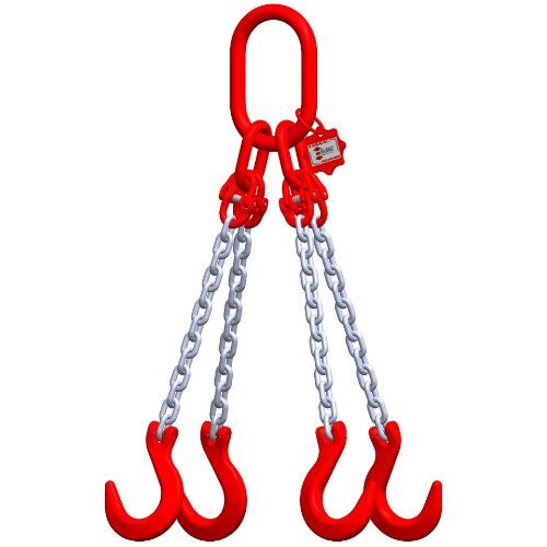  4-Strang-Kettengehänge, mit galvanisch verzinkter Kette mit Standard-Aufhängering McBULL® 4-Strang-Kettengehänge, GK8, galv. verz., 13 mm, 1 Meter, Typ3"GV" 12400237