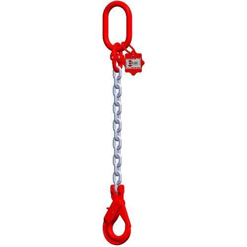  1-Strang-Kettengehänge, mit galvanisch verzinkter Kette mit Standard-Aufhängering McBULL® 1-Strang-Kettengehänge, GK8, galv. verz., 16 mm, 1 Meter, Typ2"GV" 12400588