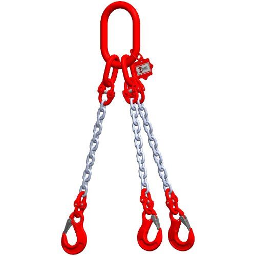  3-Strang-Kettengehänge, mit galvanisch verzinkter Kette mit Standard-Aufhängering McBULL® 3-Strang-Kettengehänge, GK8, galv. verz., 10 mm, 1 Meter, Typ4"GV" 12400981