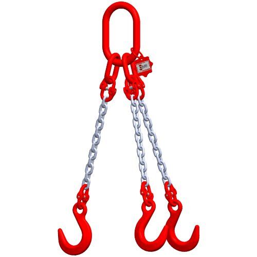 3-Strang-Kettengehänge, mit galvanisch verzinkter Kette mit Standard-Aufhängering McBULL® 3-Strang-Kettengehänge, GK8, galv. verz., 16 mm, 1 Meter, Typ6"GV" 12400999