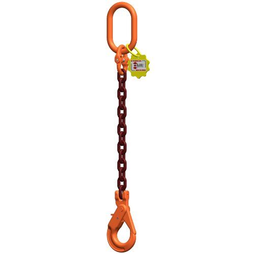  1-Strang-Kettengehänge, mit PAS-Kette mit Sonder-Aufhängering (für Kranhaken DIN 15401 Nr. 25) McBULL® 1-Strang-Kettengehänge, GK10, PAS-Kette, 6 mm, 1 Meter, Typ2K25 12401695