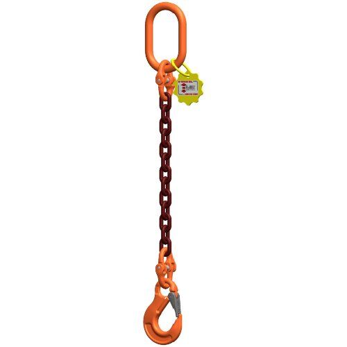  1-Strang-Kettengehänge, mit PAS-Kette mit Sonder-Aufhängering (für Kranhaken DIN 15401 Nr. 25) McBULL® 1-Strang-Kettengehänge, GK10, PAS-Kette, 7 mm, 1 Meter, Typ4K25 12401705