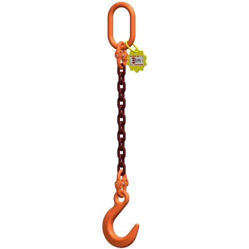  1-Strang-Kettengehänge, mit PAS-Kette mit Sonder-Aufhängering (für Kranhaken DIN 15401 Nr. 25) McBULL® 1-Strang-Kettengehänge, GK10, PAS-Kette, 16 mm, 1 Meter, Typ6K25 12401739
