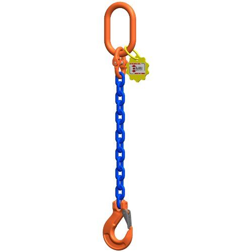  1-Strang-Kettengehänge, mit Sondergüte-Kette mit Sonder-Aufhängering (für Kranhaken DIN 15401 Nr. 25) McBULL® 1-Strang-Kettengehänge, GK10, Sondergüte-Kette, 7 mm, 1 Meter, Typ1K25 12401561