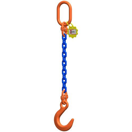  1-Strang-Kettengehänge, mit Sondergüte-Kette mit Sonder-Aufhängering (für Kranhaken DIN 15401 Nr. 25) McBULL® 1-Strang-Kettengehänge, GK10, Sondergüte-Kette, 8 mm, 1 Meter, Typ6K25 12401574
