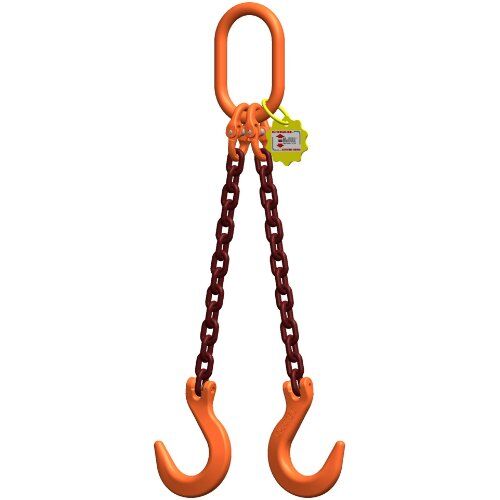  2-Strang-Kettengehänge, mit PAS-Kette mit Standard-Aufhängering McBULL® 2-Strang-Kettengehänge, GK10, PAS-Kette, 10 mm, 1 Meter, Typ3 12401981