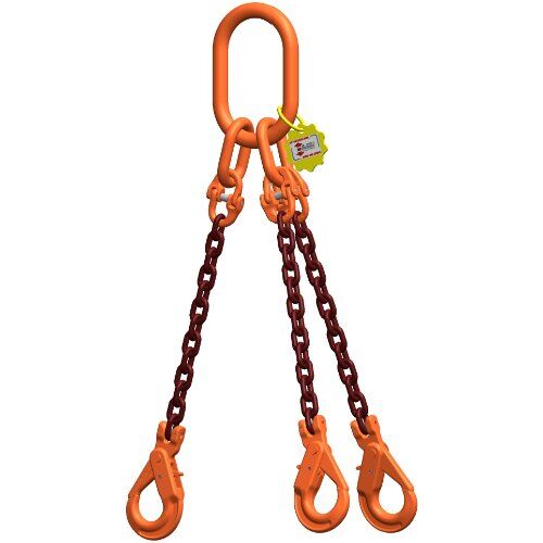  3-Strang-Kettengehänge, mit PAS-Kette mit Sonder-Aufhängering (für Kranhaken DIN 15401 Nr. 25) McBULL® 3-Strang-Kettengehänge, GK10, PAS-Kette, 6 mm, 1 Meter, Typ2K25 12402289
