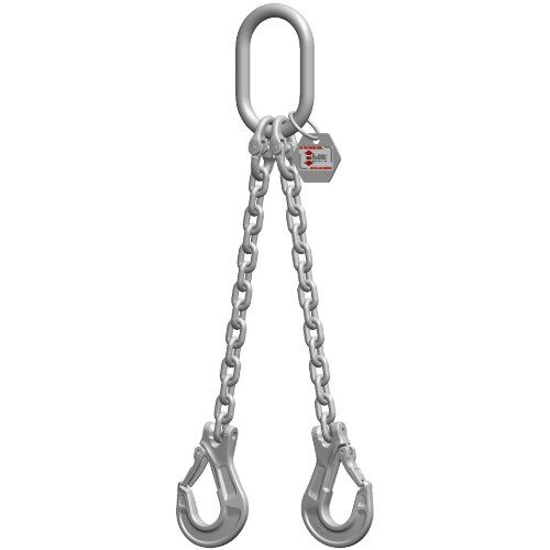  2-Strang-Kettengehänge mit Standard-Aufhängering McBULL® 2-Strang-Kettengehänge, GK6 (INOX), 8 mm, 1 Meter, Typ1 12402875