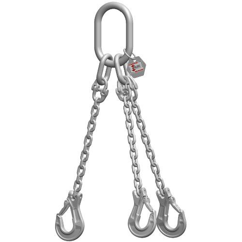  3-Strang-Kettengehänge mit Standard-Aufhängering McBULL® 3-Strang-Kettengehänge, GK6 (INOX), 8 mm, 1 Meter, Typ1 12402903