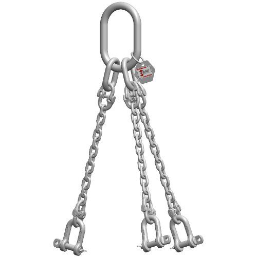  3-Strang-Kettengehänge mit Standard-Aufhängering McBULL® 3-Strang-Kettengehänge, GK6 (INOX), 6 mm, 1 Meter, Typ9 12402902