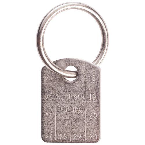  Güteklasse 6 (INOX) Prüfanhänger Prüfanhänger für UVV-Prüfungen GK6, Edelstahl (mit Ring) 12403016