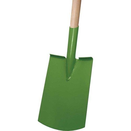  Aktions-Rohrdüll-Damenspaten Gärtner Form, grün pulverbeschichtetes Blatt Aktions-Rohrdüll-Damenspaten Gärtner Form mit angebogenem Tritt, grün pulverbeschichtetes Blatt mit T-Stiel 12380065