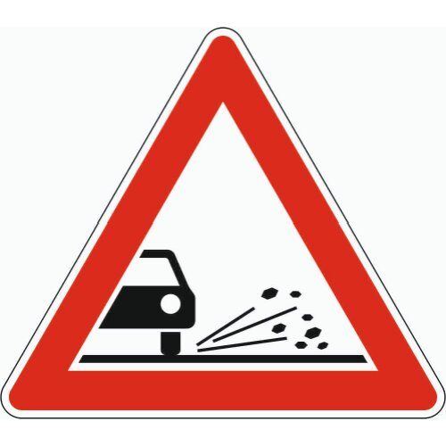  Gefahrenzeichen Verkehrszeichen 101-52 Splitt, Schotter, SL 900 mm, Alu 3 mm, RA2 12357398