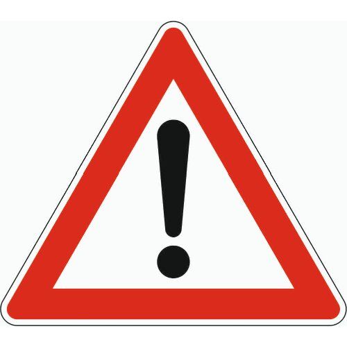  Gefahrenzeichen ADCO Verkehrszeichen 101 Gefahrenstelle, SL 630 mm, Alu 2 mm, RA2 12355910