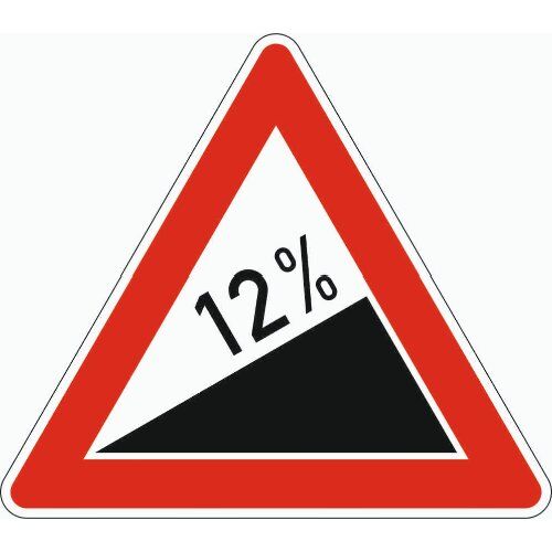  Gefahrenzeichen Verkehrszeichen 110 Steigung, SL 630 mm, Alu 2 mm, RA2 12357303
