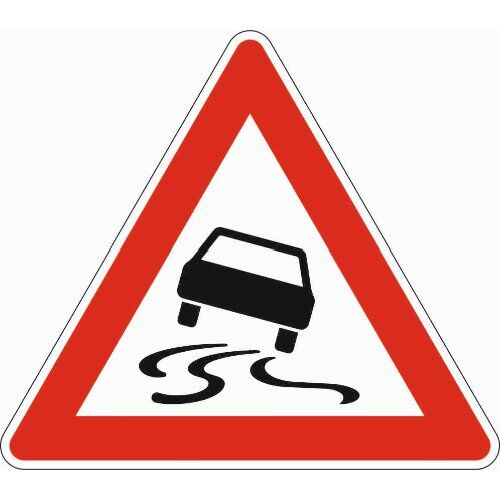  Gefahrenzeichen Verkehrszeichen 114 Schleuder- oder Rutschgefahr, SL 900 mm, Alu 2 mm, RA3 12357213