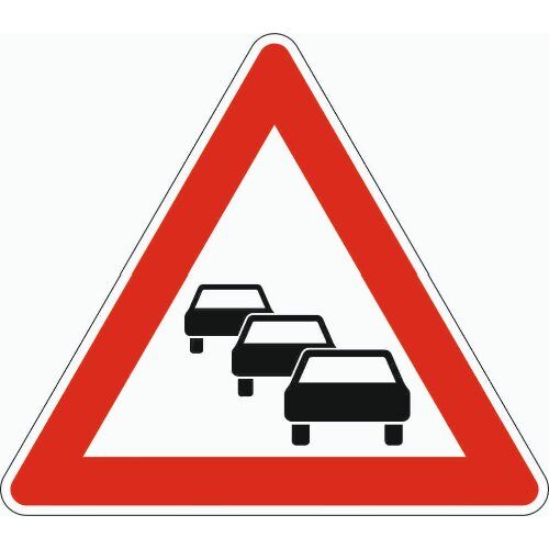  Gefahrenzeichen Verkehrszeichen 124 Stau, SL 630 mm, Alu 2 mm, RA2 12357080