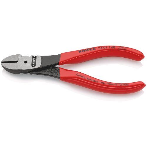  Schneidende Zangen Kraft-Seitenschneider KNIPEX 74 01 140 Kraft-Seitenschneider mit Kunststoff überzogen schwarz atramentiert 140 mm 12380485