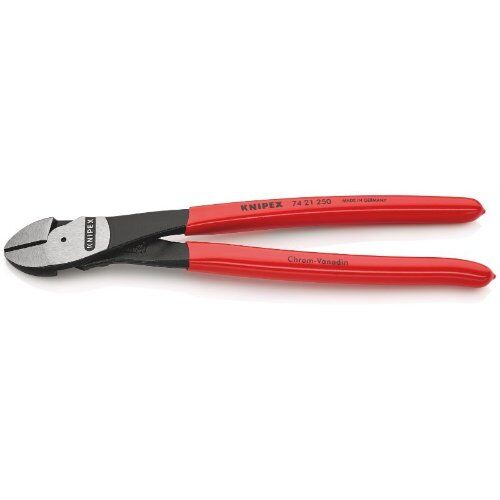  Schneidende Zangen Kraft-Seitenschneider KNIPEX 74 21 250 Kraft-Seitenschneider mit Kunststoff überzogen schwarz atramentiert 250 mm 12380463