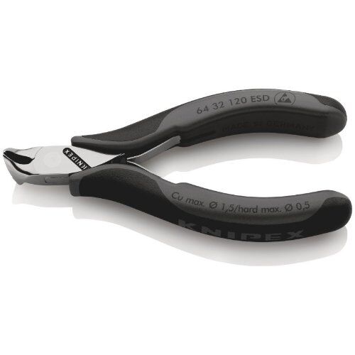  Elektronik-Vornschneider ESD KNIPEX 64 32 120 ESD Elektronik-Vornschneider ESD mit Mehrkomponenten-Hüllen 120 mm 12380510