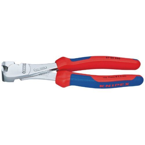  Schneidende Zangen Kraft-Vornschneider KNIPEX 67 05 200 Kraft-Vornschneider mit Mehrkomponenten-Hüllen verchromt 200 mm 12380511