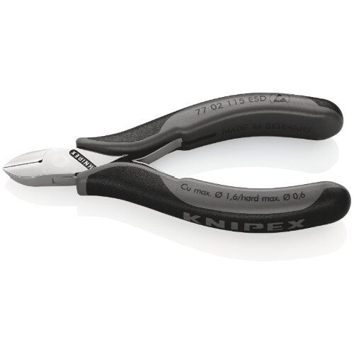  Elektronik-Seitenschneider ESD KNIPEX 77 02 115 ESD Elektronik-Seitenschneider ESD mit Mehrkomponenten-Hüllen 115 mm 12380575