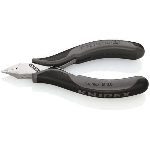  Elektronik-Seitenschneider ESD KNIPEX 77 72 115 ESD Elektronik-Seitenschneider ESD mit Mehrkomponenten-Hüllen 115 mm 12380573