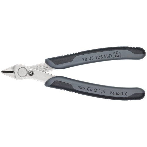  Electronic Super Knips® ESD KNIPEX 78 03 125 ESD Electronic Super Knips® ESD mit Mehrkomponenten-Hüllen 125 mm 12380598