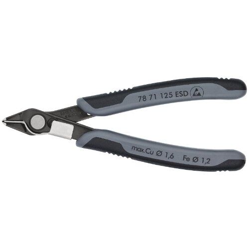  Electronic Super Knips® ESD KNIPEX 78 71 125 ESD Electronic Super Knips® ESD mit Mehrkomponenten-Hüllen brüniert 125 mm 12380599