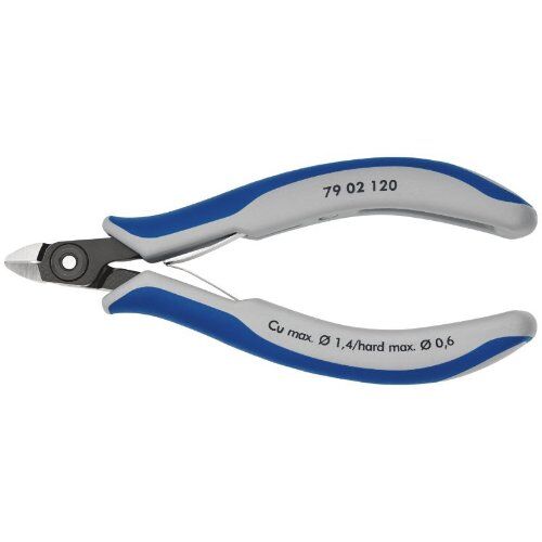  Präzisions-Elektronik-Seitenschneider KNIPEX 79 02 120 Präzisions-Elektronik-Seitenschneider mit Mehrkomponenten-Hüllen brüniert 120 mm 12380613