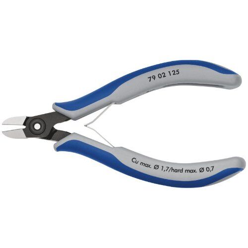  Präzisions-Elektronik-Seitenschneider KNIPEX 79 02 125 Präzisions-Elektronik-Seitenschneider mit Mehrkomponenten-Hüllen brüniert 125 mm 12380614